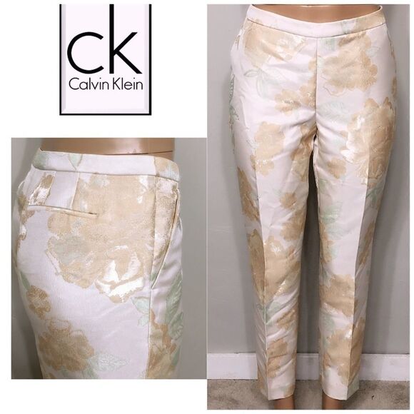 New. Peach and mint tapestry pants. NWOT - Picture 1 of 7